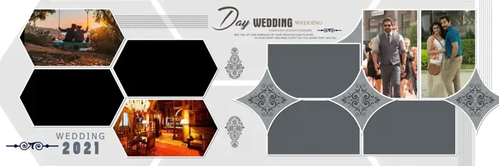 Royal Peacock Art Wedding Album 12x36 PSD