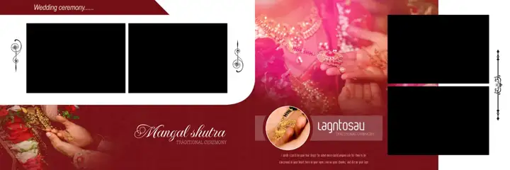 Royal Rose Petals Wedding Album 12x36 PSD