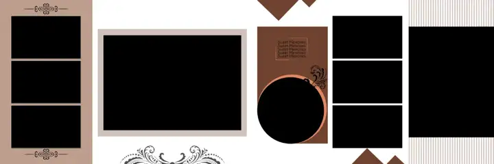 Royal Wedding Album 12x36 PSD – Geometric Lines