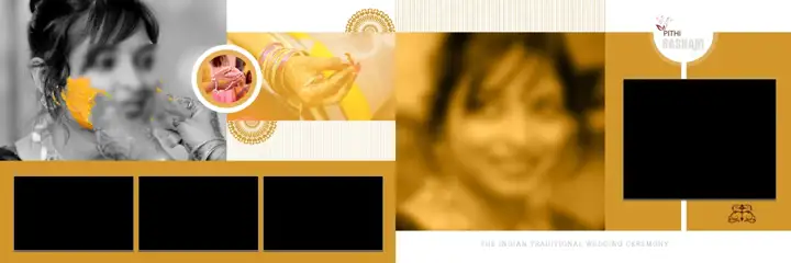 Royal Wedding Album 12x36 PSD with Rose Petals
