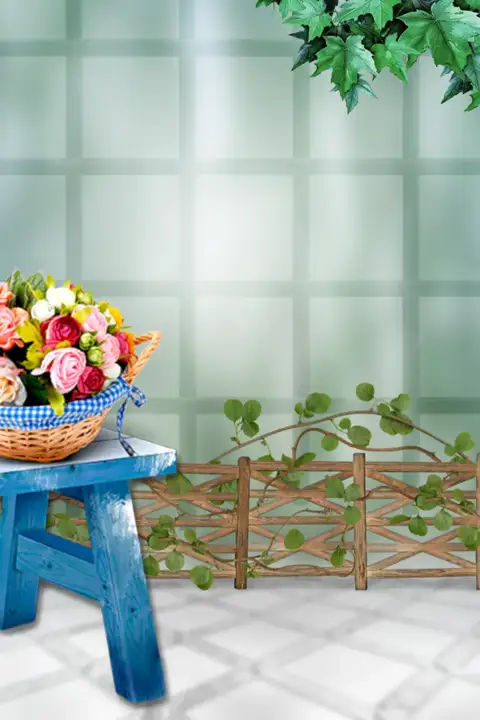 Studio Background 4x6 PSD – Floral Royal Arch Design