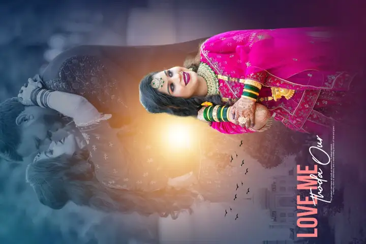 Stylish Album Cover 12x18 PSD for Indian Wedding – Temple Motif