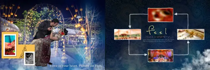 Stylish Bokeh Lights Karizma Wedding Album 12x36 PSD – free Wedding Album 12x36 PSD download