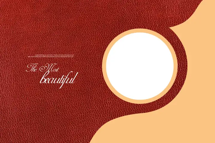 Stylish Gold Frame Album Cover PSD