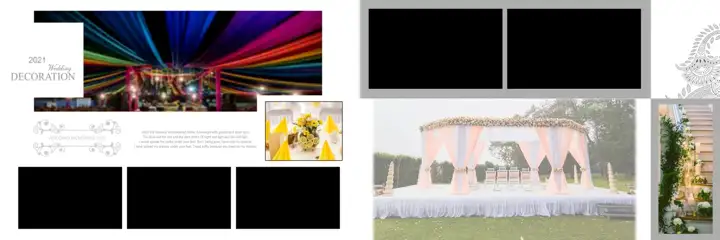 Stylish Karizma Wedding Album 12x36 PSD with Damask Texture