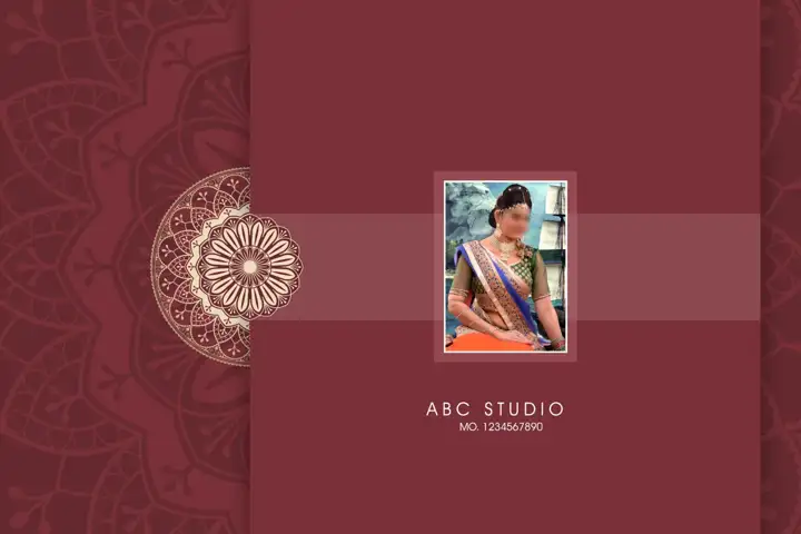 Stylish Wedding Album Cover PSD with Pastel Clouds