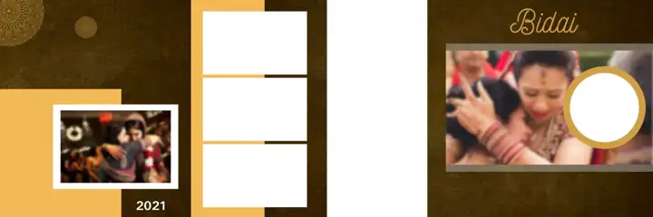 Timeless Geometric Lines Wedding Album 12x36 PSD