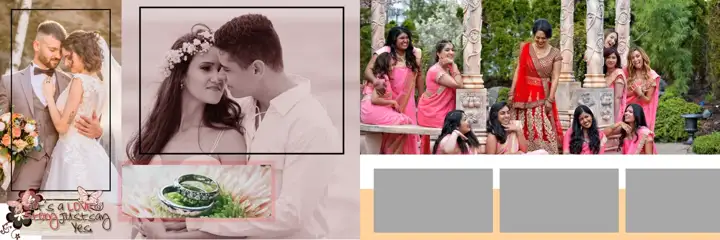 Timeless Pastel Clouds Wedding Album 12x36 PSD