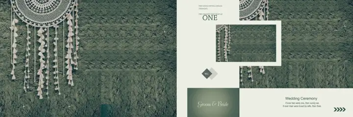 Timeless Vintage Frame Wedding Album 12x36 PSD