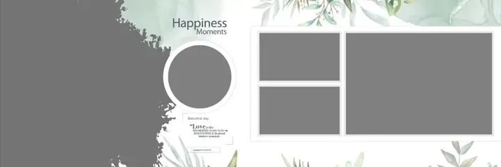 Timeless Wedding Album 12x36 PSD for Engagement – Geometric Lines