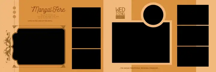 Timeless Wedding Album 12x36 PSD with Peacock Art
