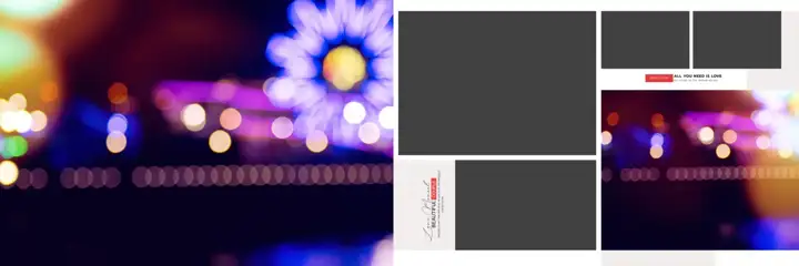 Timeless Wedding Album Background 12x36 PSD with Geometric Lines