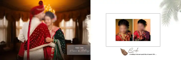 Traditional Peacock Art Indian Wedding Album 12x36 PSD