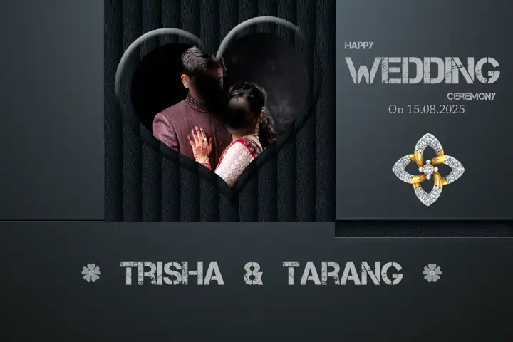 Traditional Wedding Album Cover 12x18 PSD with Royal Arch