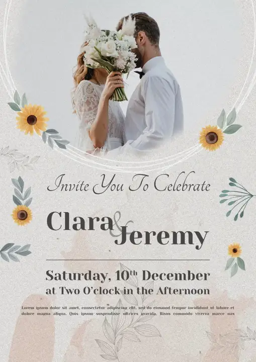 Traditional Wedding Invitation PSD – Lotus Design
