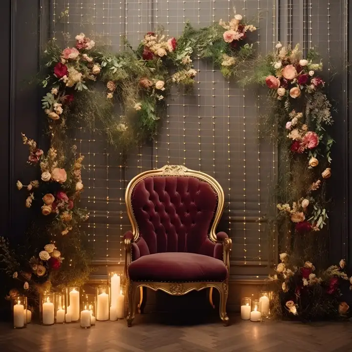 Vibrant Studio Background PSD for Wedding – Glitter Accents