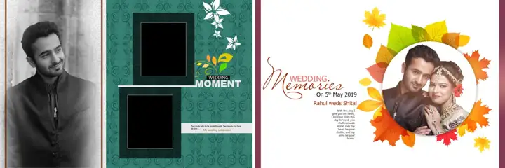 Vibrant Wedding Album 12x36 PSD for Karizma – Damask Texture
