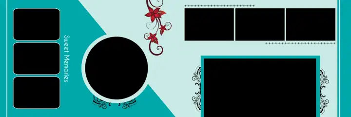 Vibrant Wedding Album 12x36 PSD with Royal Arch