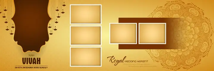 Wedding Album 12x36 PSD – Artistic Kolam Pattern Design