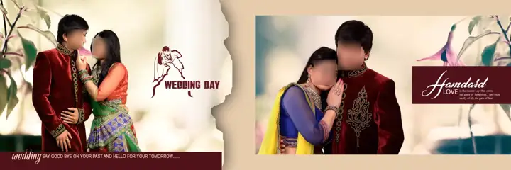 Wedding Album 12x36 PSD – Bright Geometric Lines Design