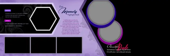 Wedding Album 12x36 PSD – Charming Geometric Lines Design