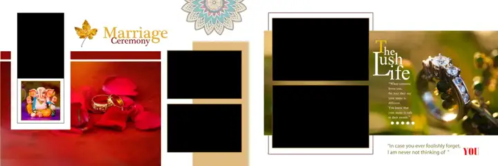 Wedding Album 12x36 PSD – Cinematic Kolam Pattern Design