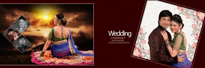Wedding Album 12x36 PSD – Dreamy Rose Petals Design