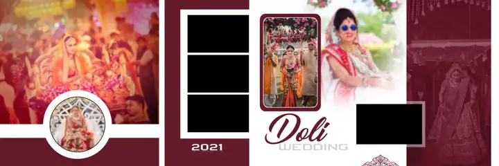 Wedding Album 12x36 PSD – Elegant Damask Texture Design