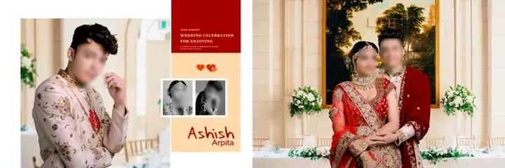 Wedding Album 12x36 PSD – Elegant Paisley Pattern Design