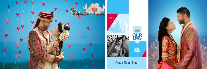Wedding Album 12x36 PSD – Elegant Peacock Art Design