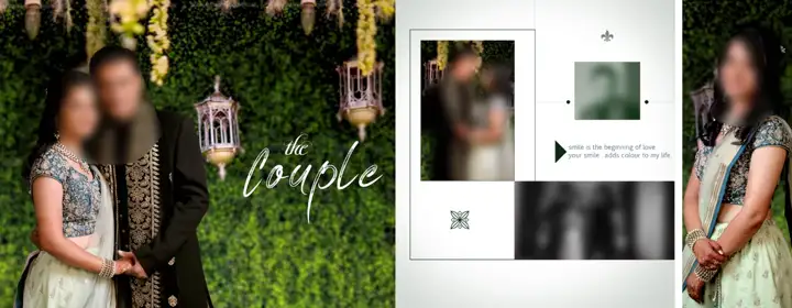 Wedding Album 12x36 PSD – Floral Brush Strokes Design