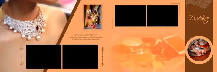 Wedding Album 12x36 PSD – Floral Rose Petals Design