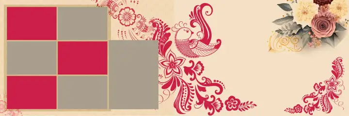 Wedding Album 12x36 PSD – Minimal Lace Ornaments Design
