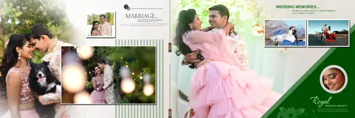 Wedding Album 12x36 PSD – Minimal Vintage Frame Design