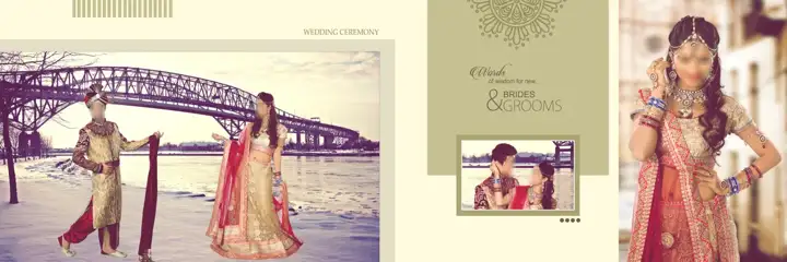 Wedding Album 12x36 PSD – Ornate Brush Strokes Design