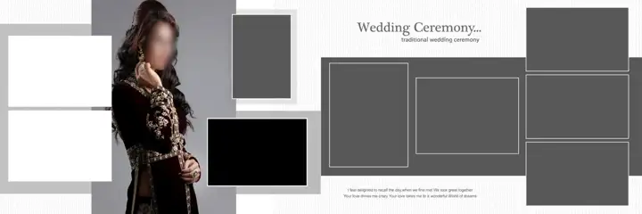 Wedding Album 12x36 PSD – Rich Maroon Vintage Frame Design