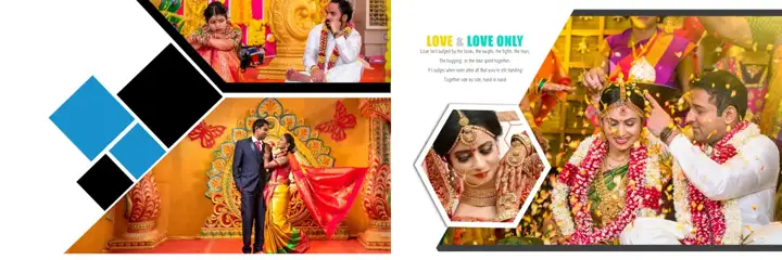 Wedding Album 12x36 PSD – Soft Pastel Brush Strokes Design