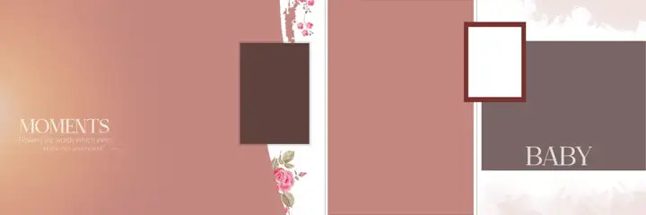 Wedding Album 12x36 PSD – Stylish Lotus Design