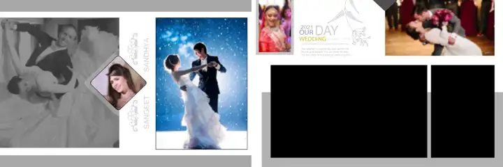 Wedding Album 12x36 PSD – Traditional Glitter Accents Design