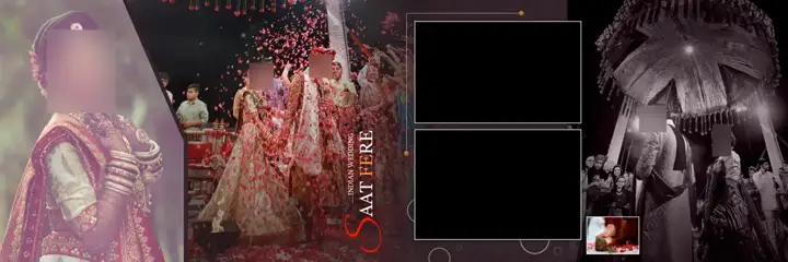 Wedding Album 12x36 PSD – Vibrant Brush Strokes Design