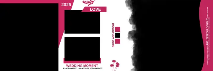 Wedding Album 12x36 PSD – Vibrant Watercolour Splash Design