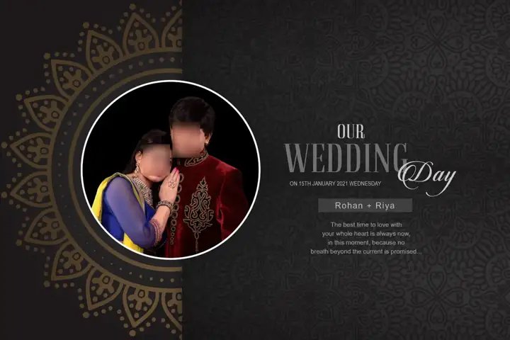 Wedding Album Cover 12x18 PSD – Grand Watercolour Splash Design
