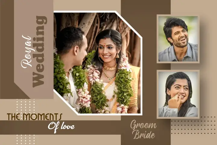 Wedding Album Cover 12x18 PSD – Traditional Pastel Clouds Design