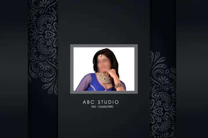 Wedding Album Cover PSD in Charming Vintage Frame Style