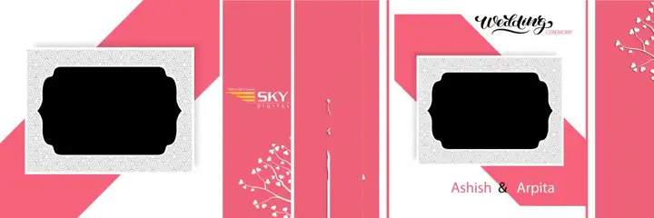 Wedding Album Cover PSD in Grand Lace Ornaments Style
