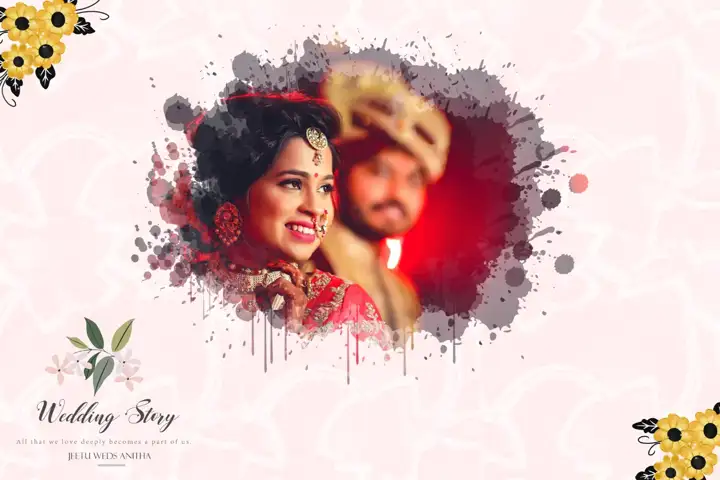 Wedding Album Cover PSD – Stylish Damask Texture Design