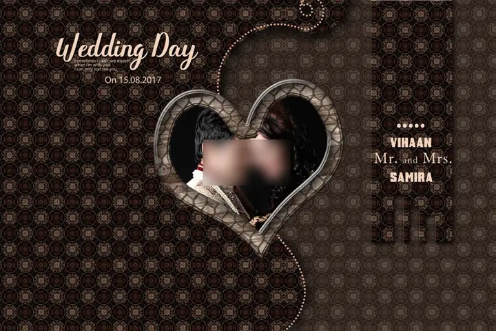 Wedding Album Cover PSD – Timeless Rose Petals Design