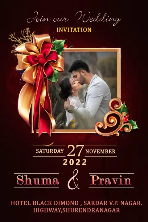 Wedding Invitation PSD in Fresh Bokeh Lights Style